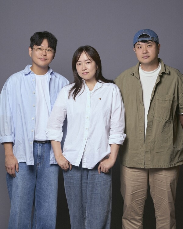 From left: Producers Won Seung-jae, Kim No-eun, Jo Wook-hyoung (Netflix)